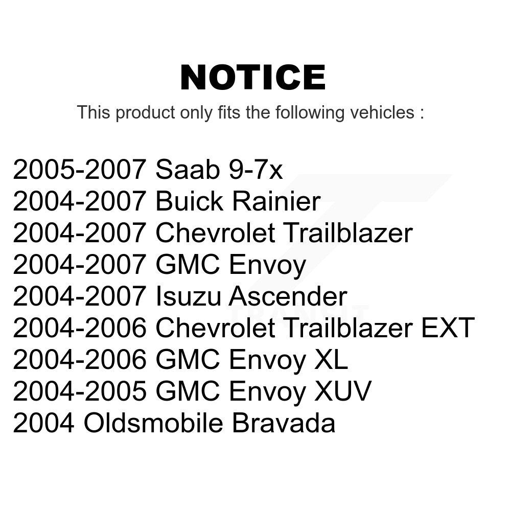 Front Suspension Control Arm And Ball Joint Assembly Steering Tie Rod End Stabilizer Bar Link Kit (8Pc) For Chevrolet Trailblazer GMC Envoy EXT XL Buick Rainier XUV Isuzu Ascender Saab 9-7x Oldsmobile Bravada KTR-100594