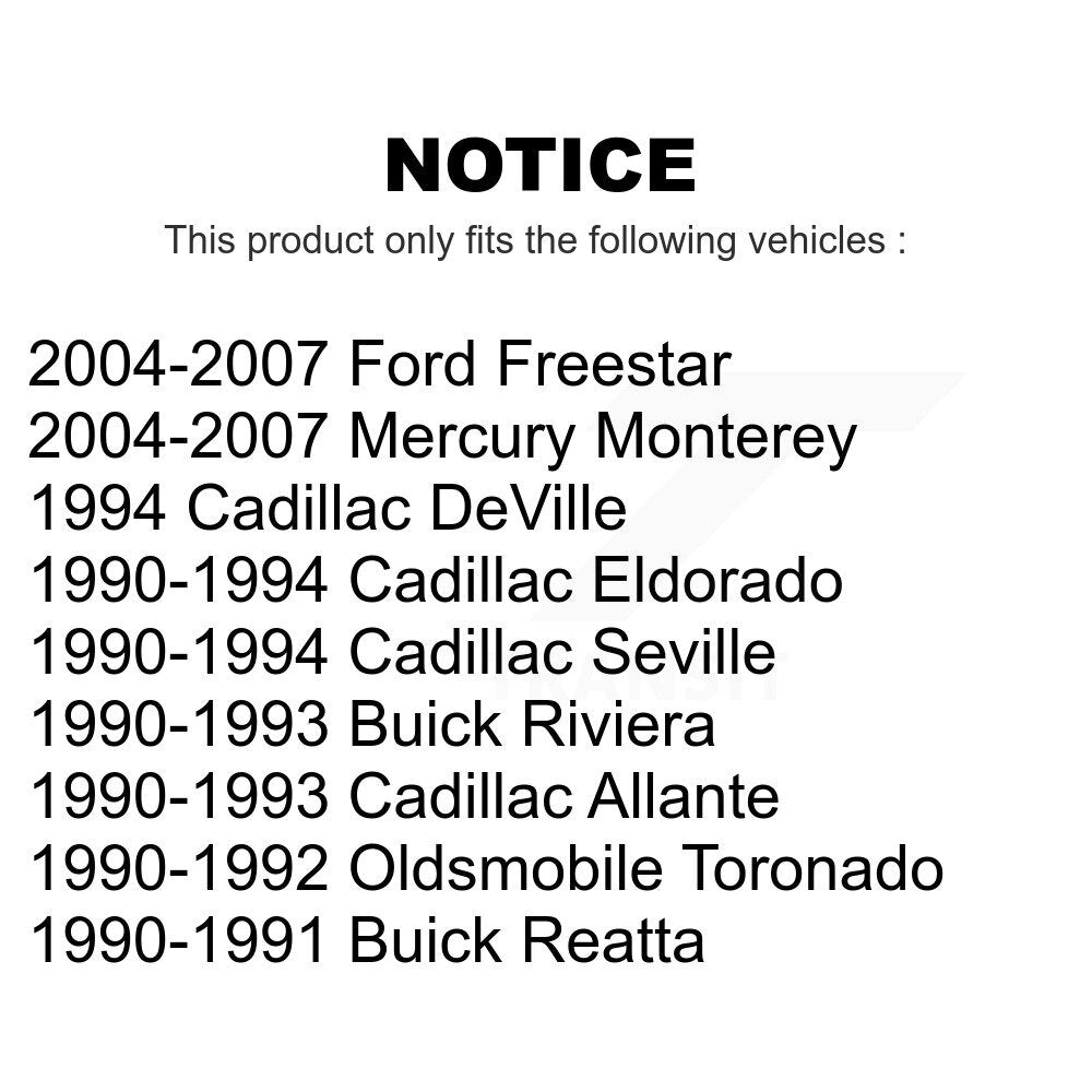 Front Suspension Stabilizer Bar Link Pair For Ford Freestar Cadillac Mercury Monterey DeVille Eldorado Seville Buick Allante Riviera Reatta Oldsmobile Toronado KTR-100660