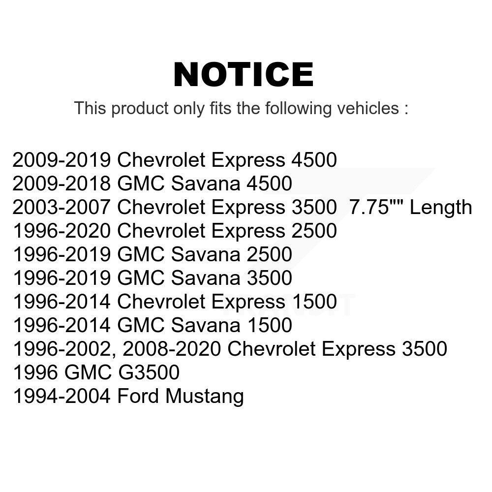 Front Suspension Stabilizer Bar Link Pair For Chevrolet Ford Mustang Express 3500 2500 GMC 1500 Savana G3500 4500 KTR-100670