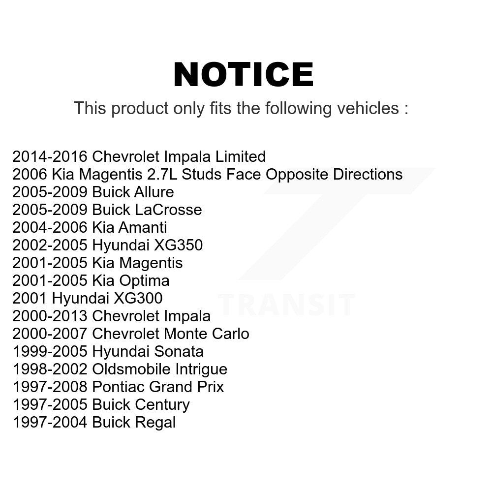 Rear Suspension Stabilizer Bar Link Pair For Chevrolet Impala Buick Pontiac Grand Prix Century LaCrosse Monte Carlo Hyundai Sonata Limited Regal Kia Oldsmobile Intrigue Optima XG350 Amanti XG300 Allure Magentis KTR-100926
