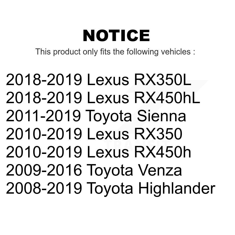 Front Suspension Ball Joints Kit For Toyota Highlander Lexus Sienna RX350 Venza RX450h RX350L RX450hL KTR-101280
