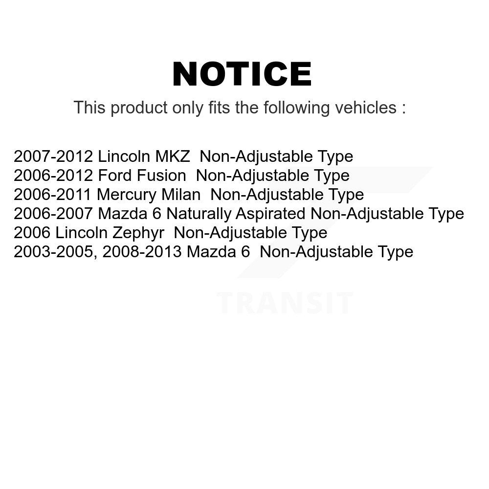 Front Suspension Ball Joints Pair For Ford Fusion Mazda 6 Lincoln MKZ Mercury Milan Zephyr Non-Adjustable Type KTR-101303