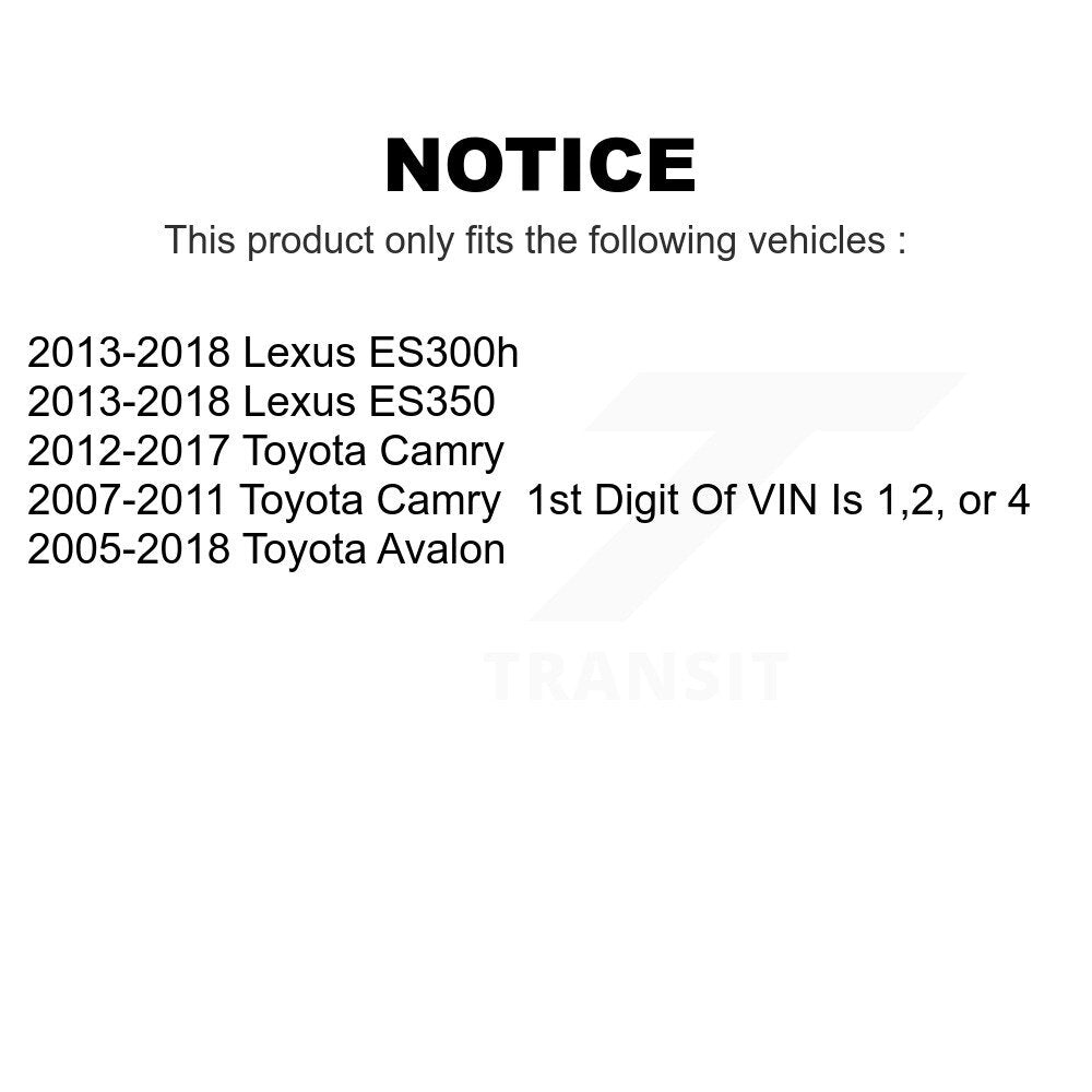 Front Suspension Control Arm And Ball Joint Assembly Kit For Toyota Camry Avalon Lexus ES350 ES300h KTR-101440