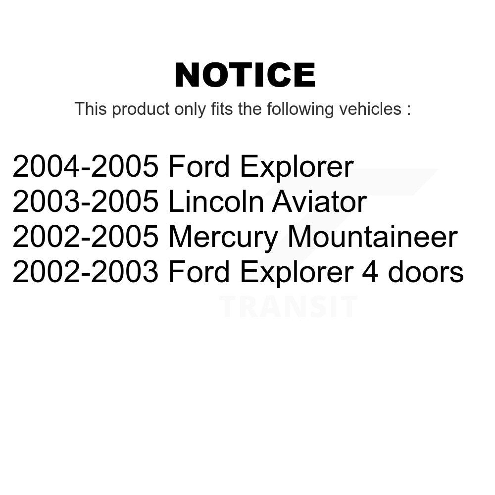 Front Suspension Control Arm And Ball Joint Assembly Kit For Ford Explorer Mercury Mountaineer Lincoln Aviator KTR-101501