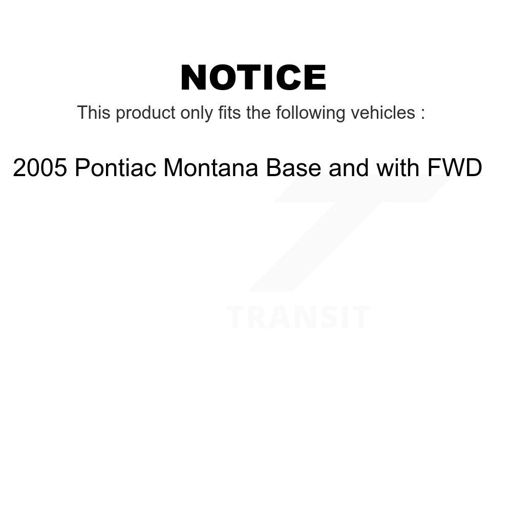 Front Suspension Control Arm And Ball Joint Assembly Steering Tie Rod End Stabilizer Bar Link Kit (8Pc) For 2005 Pontiac Montana Base with FWD KTR-101612