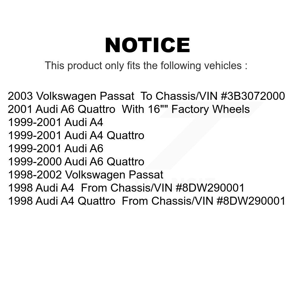 Front Suspension Control Arm And Ball Joint Assembly Steering Tie Rod End Stabilizer Bar Link Kit (8Pc) For Volkswagen Passat Audi A4 Quattro A6 KTR-101707