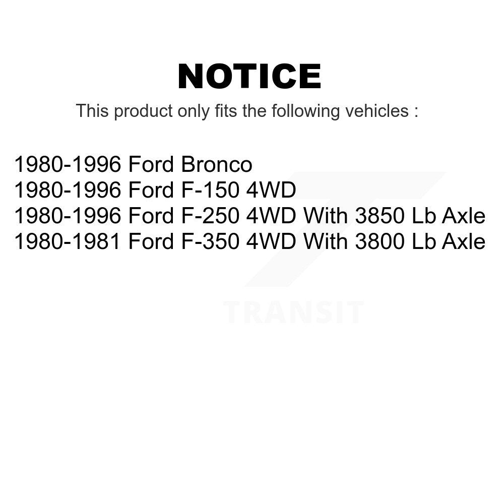 Front Suspension Ball Joints Kit For Ford F-150 F-250 Bronco F-350 KTR-101816