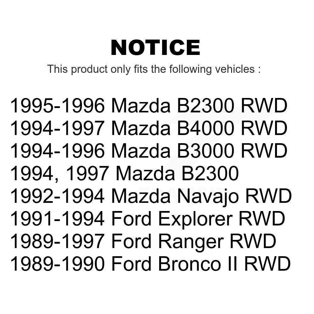Front Suspension Ball Joints Kit For Ford Ranger Explorer Mazda B2300 B4000 B3000 Bronco II Navajo KTR-101823