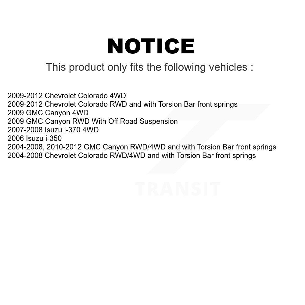 Front Suspension Ball Joints Kit For Chevrolet Colorado GMC Canyon Isuzu i-370 i-350 KTR-101834