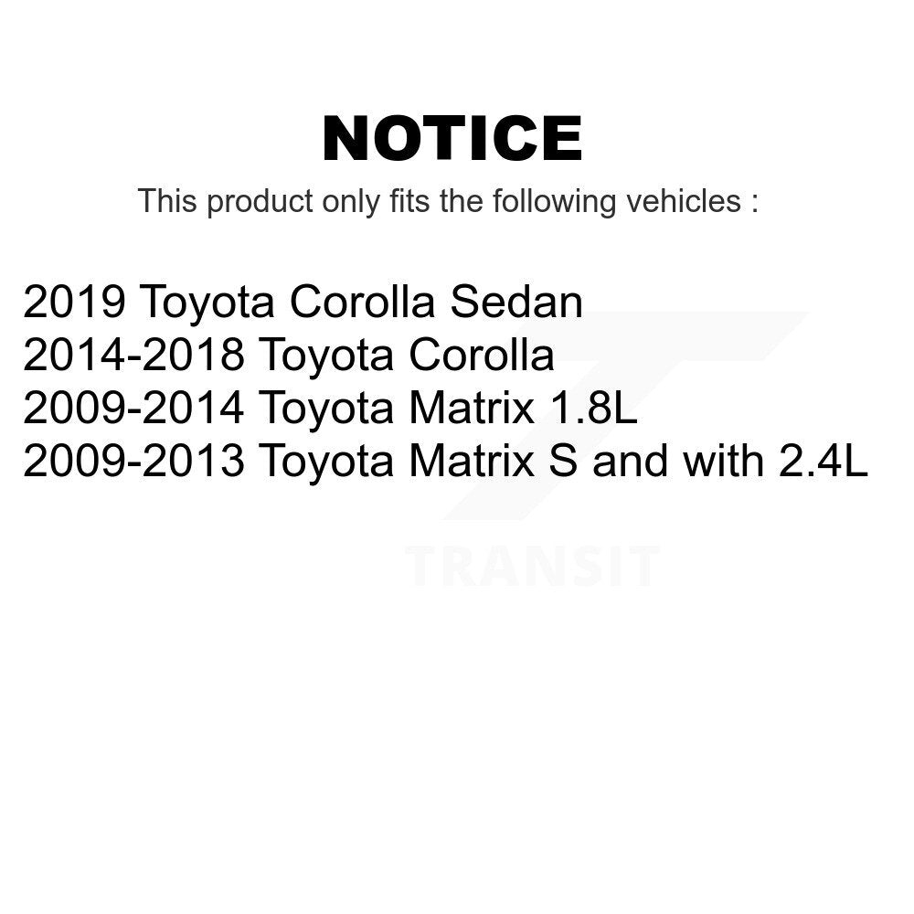 Front Steering Tie Rod End Kit For Toyota Corolla Matrix KTR-101962