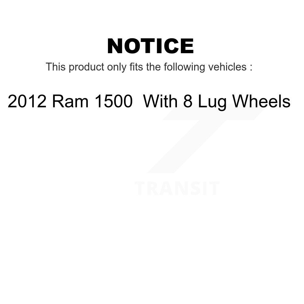 Front Steering Tie Rod End Kit For 2012 Ram 1500 With 8 Lug Wheels KTR-101965