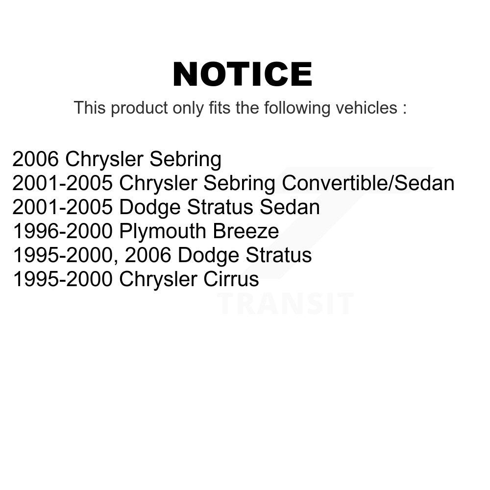 Front Rear Suspension Stabilizer Bar Link Kit For Chrysler Sebring Dodge Stratus Cirrus Plymouth Breeze KTR-102026