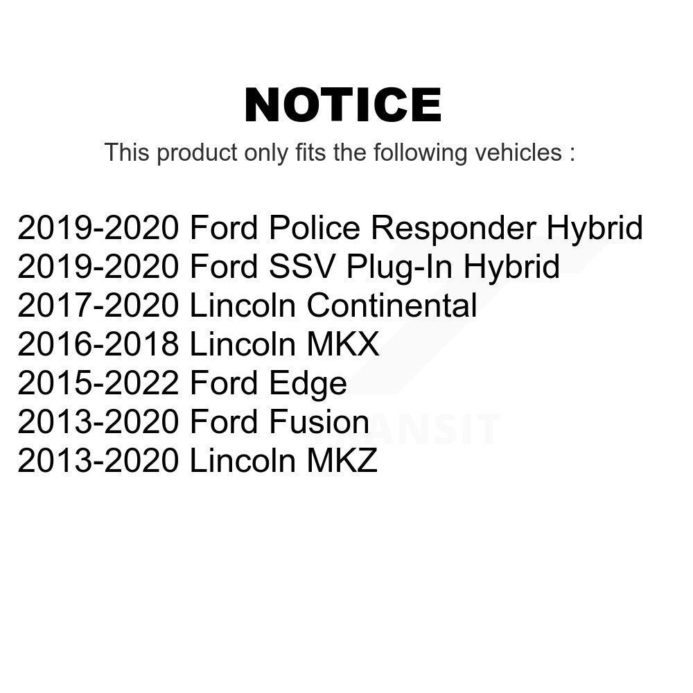 Front Rear Suspension Stabilizer Bar Link Kit For Ford Fusion Edge Lincoln MKZ MKX Continental Police Responder Hybrid SSV Plug-In KTR-102084