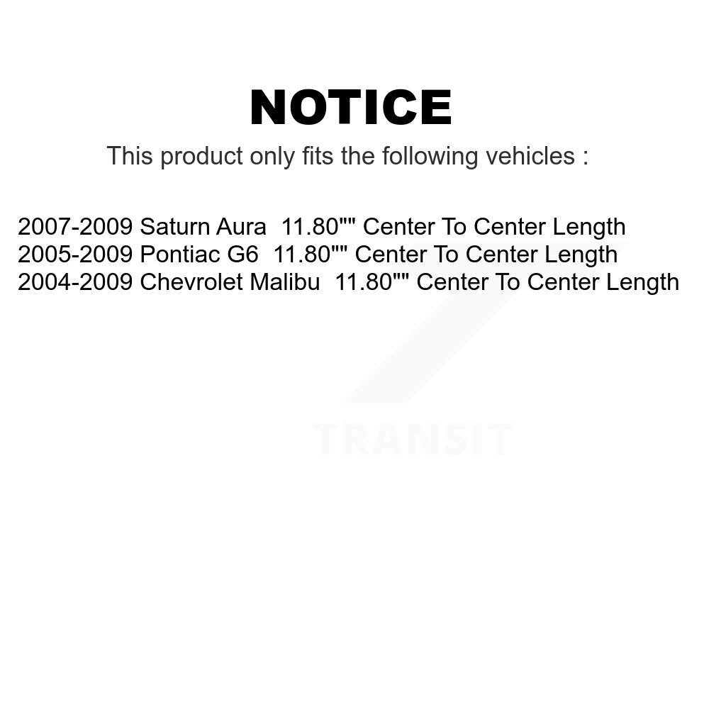 Front Rear Suspension Stabilizer Bar Link Kit For Chevrolet Malibu Pontiac G6 Saturn Aura 11.80" Center To Length KTR-102093