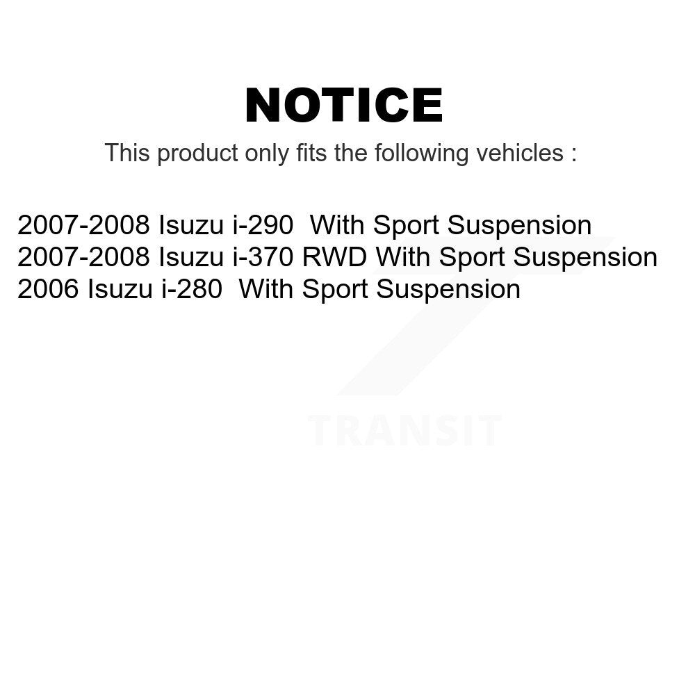 Front Rear Suspension Stabilizer Bar Link Kit For Isuzu i-290 i-280 i-370 With Sport KTR-102112