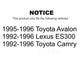 Front Rear Suspension Stabilizer Bar Link Kit For Toyota Camry Avalon Lexus ES300 KTR-102135