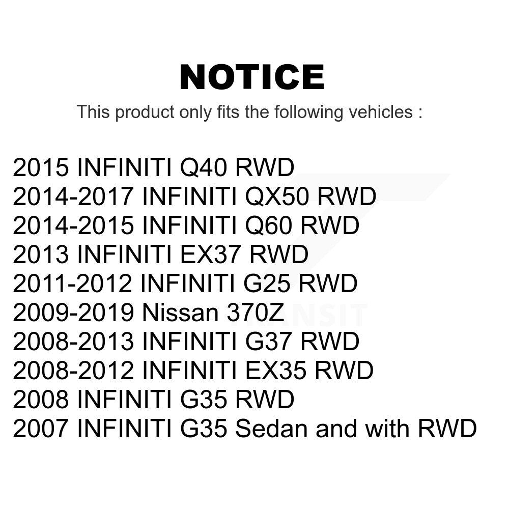 Front Rear Suspension Stabilizer Bar Link Kit For Infiniti G37 G35 Nissan 370Z QX50 EX35 G25 Q60 Q40 EX37 INFINITI KTR-102161
