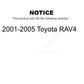 Front Rear Suspension Stabilizer Bar Link Kit For 2001-2005 Toyota RAV4 KTR-102212