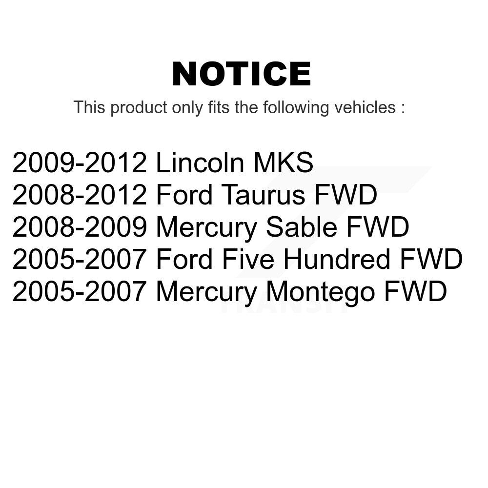 Front Lower Rearward Suspension Control Arm Bushing Pair For Ford Taurus Five Hundred Mercury Lincoln MKS Montego Sable KTR-102235