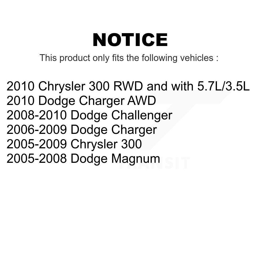 Front Lower Forward At Shock Suspension Control Arm Bushing Pair For Dodge Chrysler 300 Charger Magnum Challenger KTR-102260