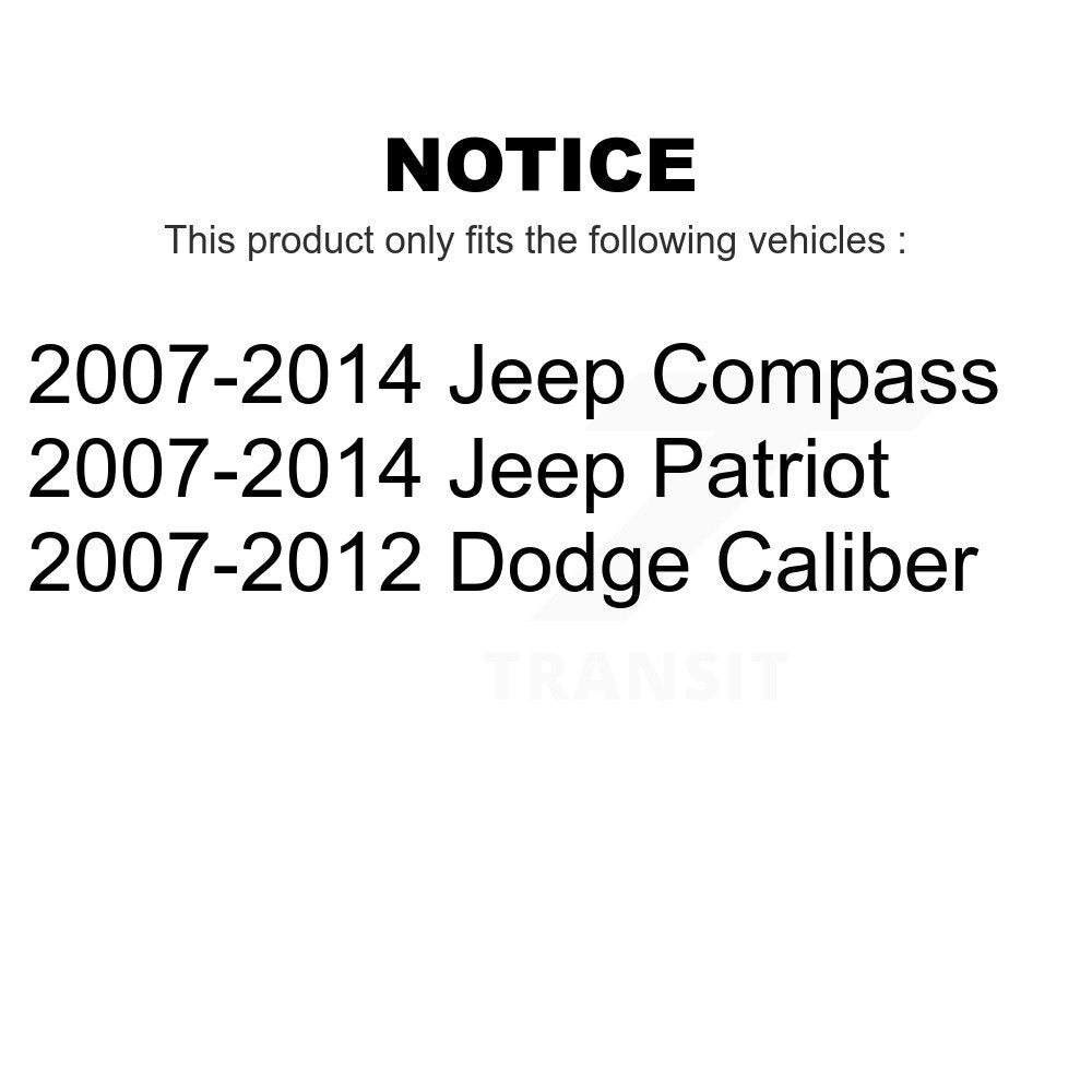 Front Lower Forward Suspension Control Arm Bushing Pair For Jeep Patriot Dodge Caliber Compass KTR-102265