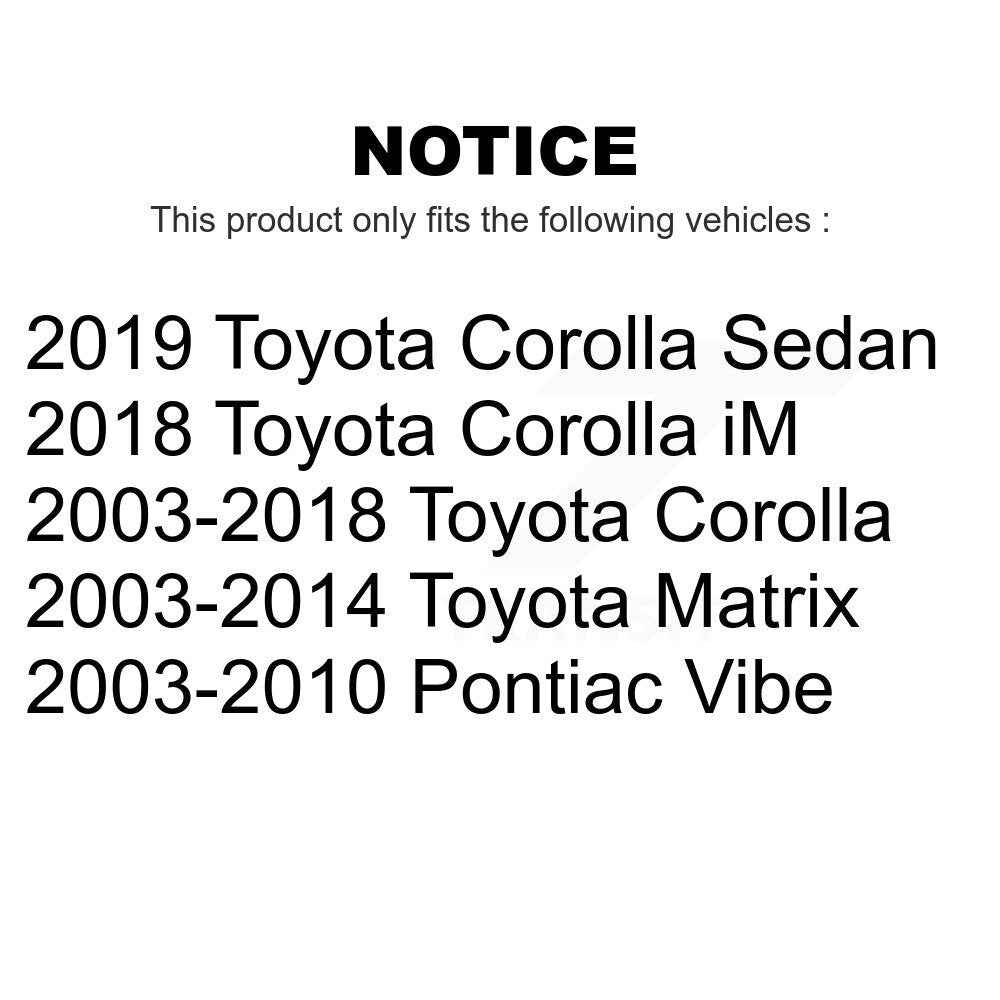 Front Lower Forward Suspension Control Arm Bushing Pair For Toyota Corolla Matrix Pontiac Vibe iM KTR-102268
