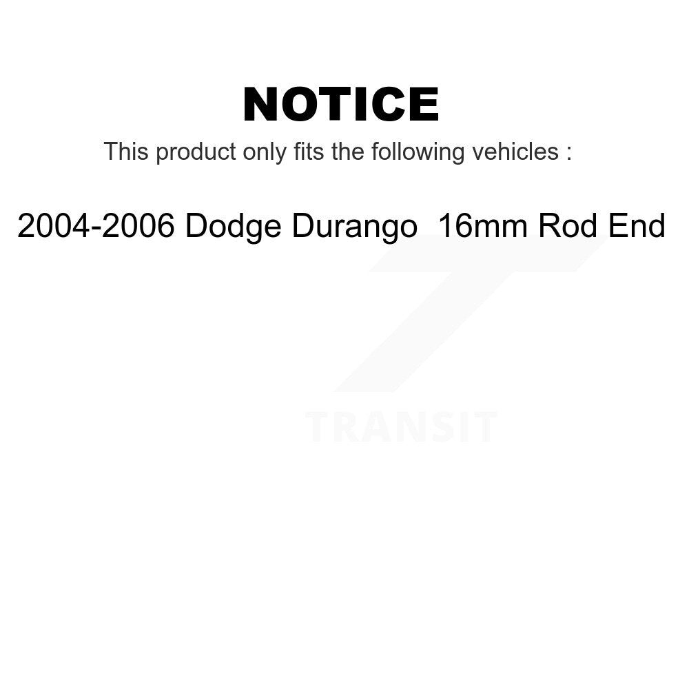 Front Suspension Ball Joint And Tie Rod End Kit For 2004-2006 Dodge Durango 16mm KTR-102400