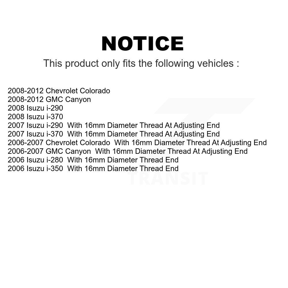 Front Suspension Ball Joint And Tie Rod End Kit For Chevrolet Colorado GMC Canyon Isuzu i-290 i-280 i-370 i-350 KTR-102406