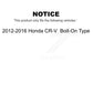Front Suspension Ball Joint And Tie Rod End Kit For 2012-2016 Honda CR-V Bolt-On Type KTR-102458