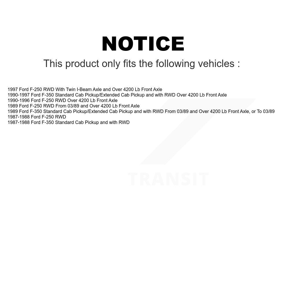Front Suspension Ball Joint And Tie Rod End Kit For Ford F-250 F-350 KTR-102502