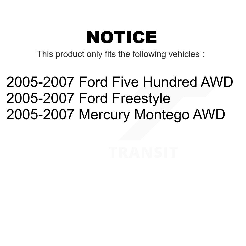 Front Suspension Control Arm Assembly And Tie Rod End Kit For 2005-2007 Ford Five Hundred Freestyle Mercury Montego KTR-102783