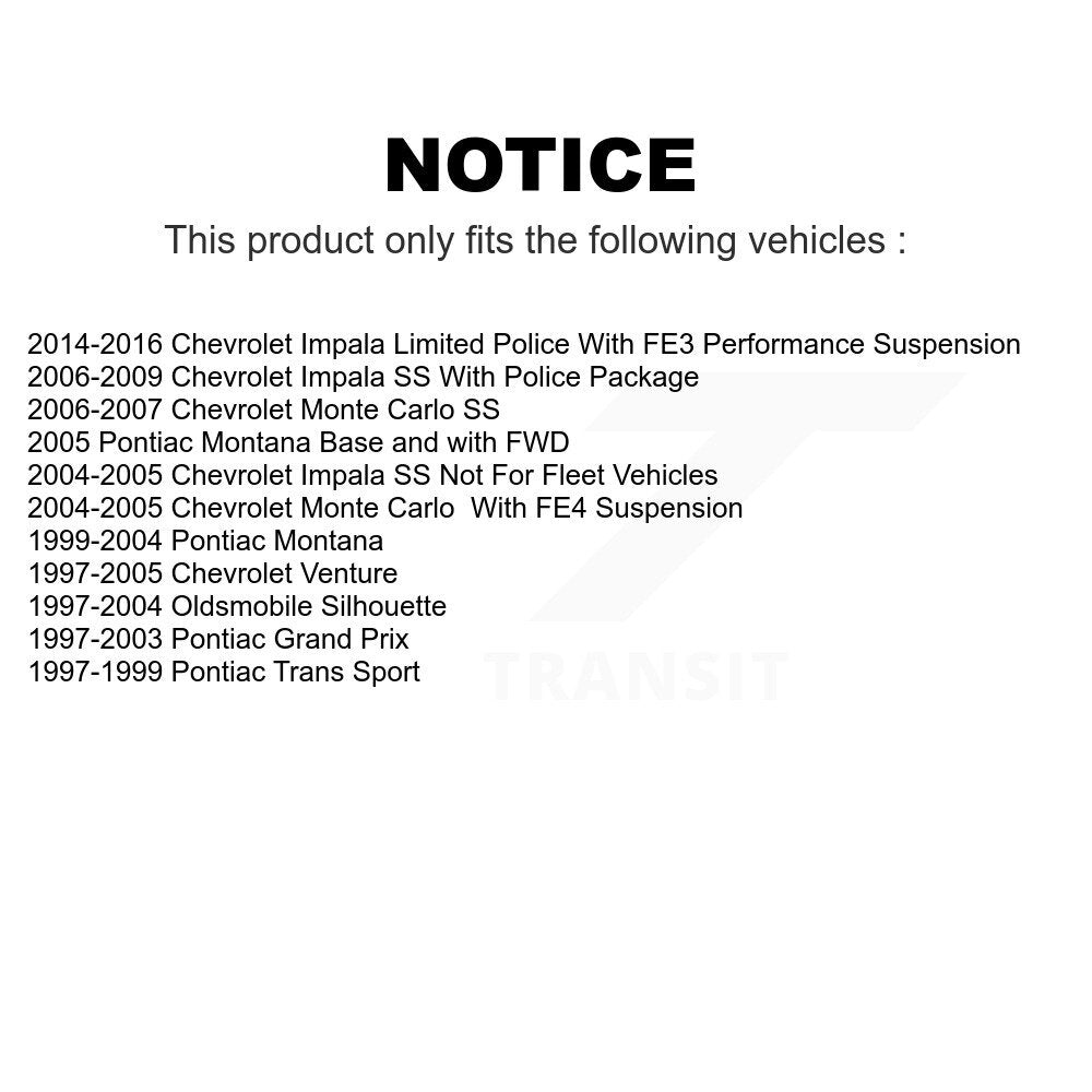 Front Suspension Control Arm Assembly And Tie Rod End Kit For Chevrolet Impala Pontiac Grand Prix Venture Limited Montana Monte Carlo Oldsmobile Silhouette Trans Sport KTR-102805