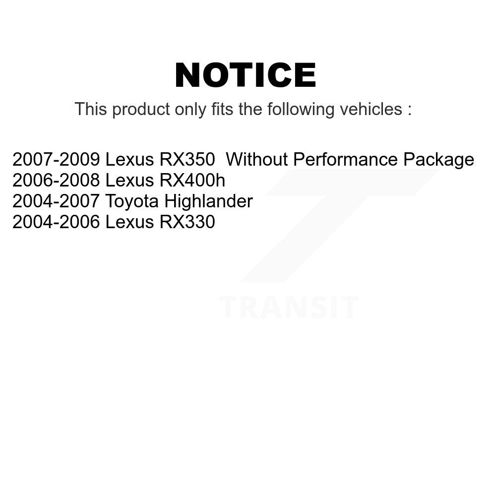 Front Suspension Control Arm Assembly And Tie Rod End Kit For Lexus Toyota Highlander RX350 RX330 RX400h KTR-102857