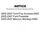 Front Suspension Control Arm Assembly And Tie Rod End Kit For 2005-2007 Ford Five Hundred Freestyle Mercury Montego KTR-102902
