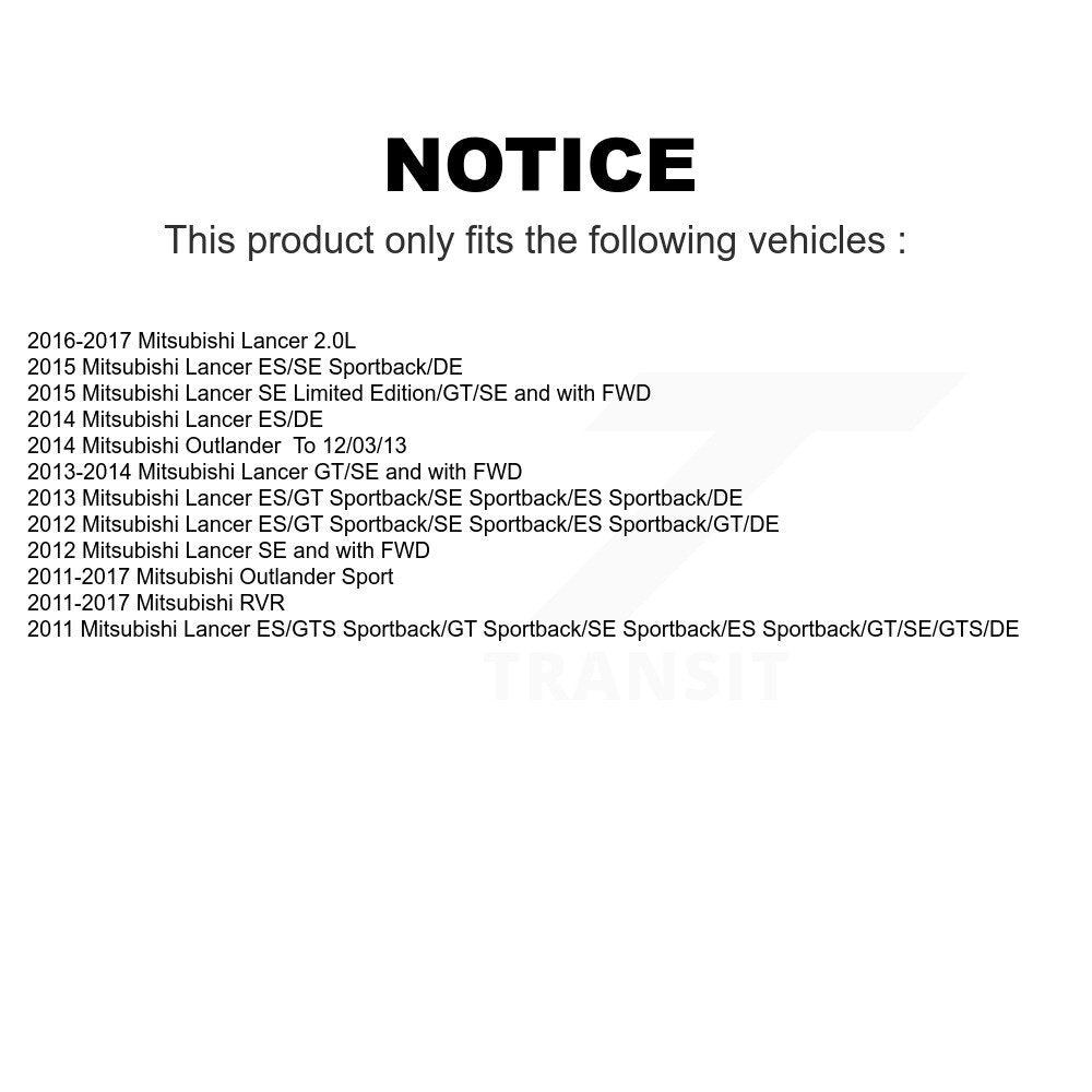 Front Suspension Control Arm And Ball Joint Assembly Steering Tie Rod End Stabilizer Bar Link Kit (8Pc) For Mitsubishi Outlander Sport Lancer RVR KTR-102946