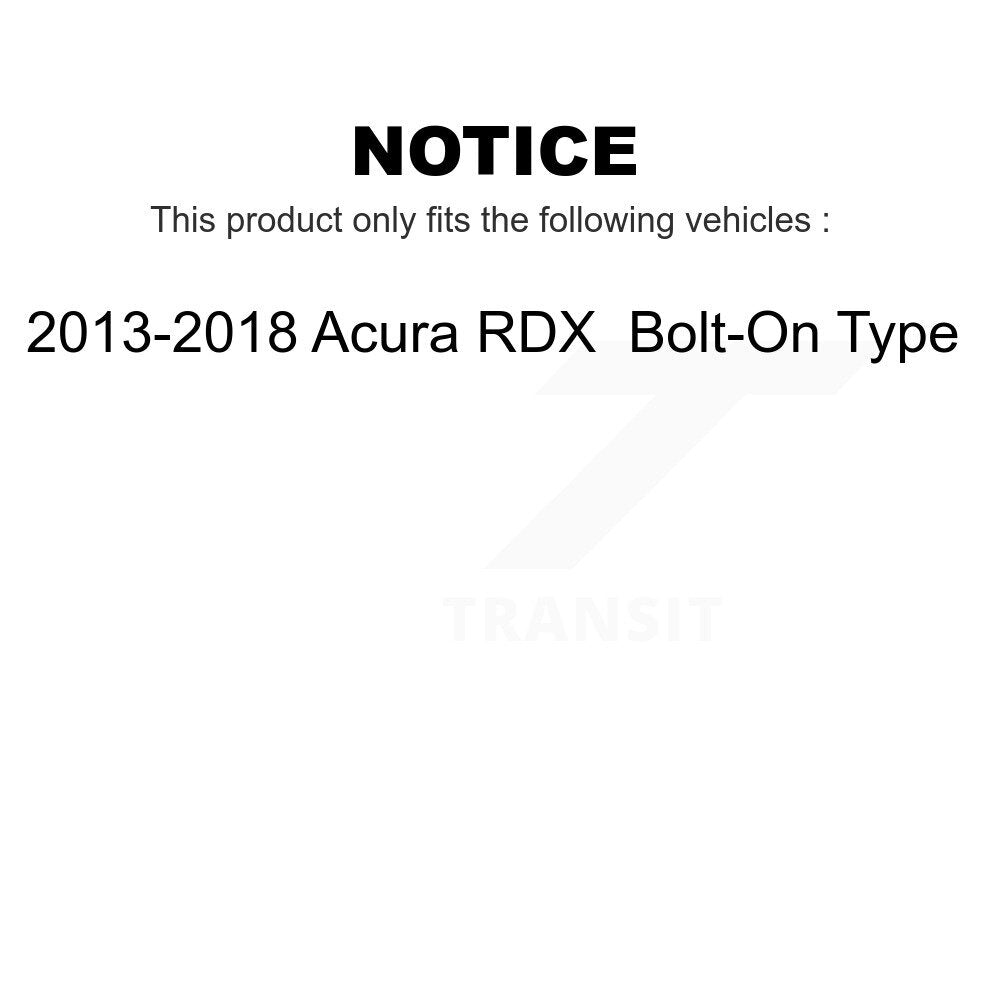 Front Suspension Ball Joint And Tie Rod End Kit For 2013-2018 Acura RDX Bolt-On Type KTR-102995