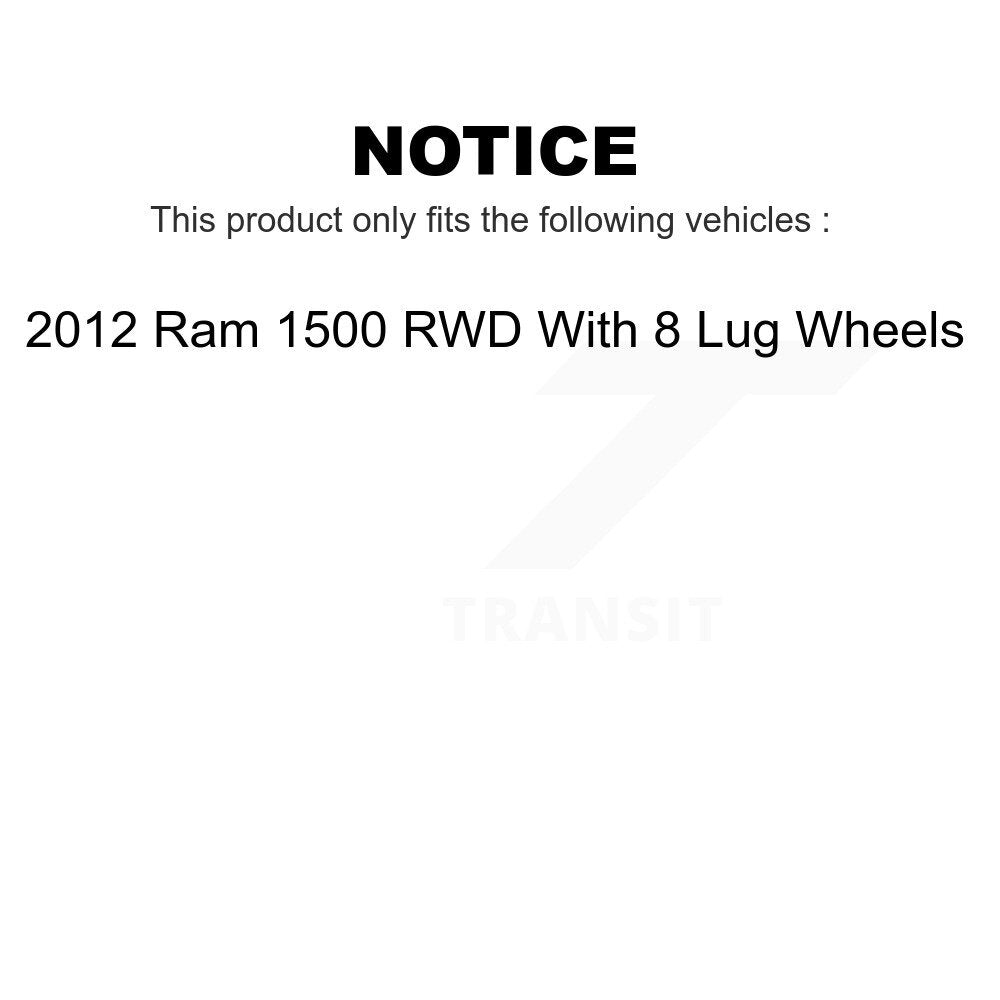 Front Suspension Ball Joint And Tie Rod End Kit For 2012 Ram 1500 RWD With 8 Lug Wheels KTR-102997