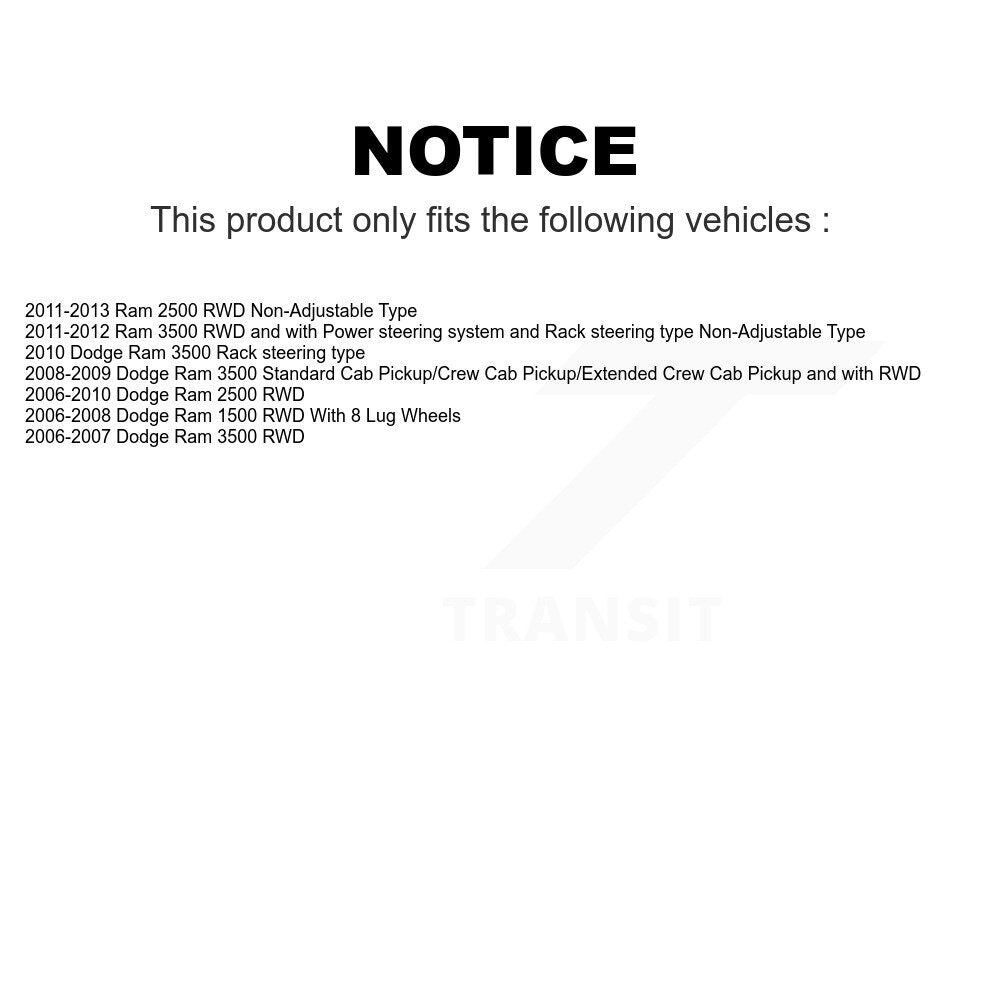 Front Suspension Ball Joints Kit For Dodge Ram 1500 2500 3500 KTR-103041