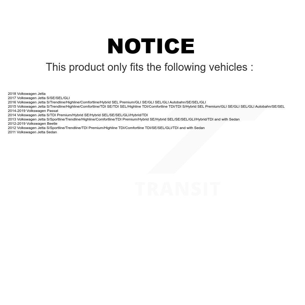 Front Lower Rearward Suspension Control Arm Bushing Pair For Volkswagen Jetta Passat Beetle KTR-103139