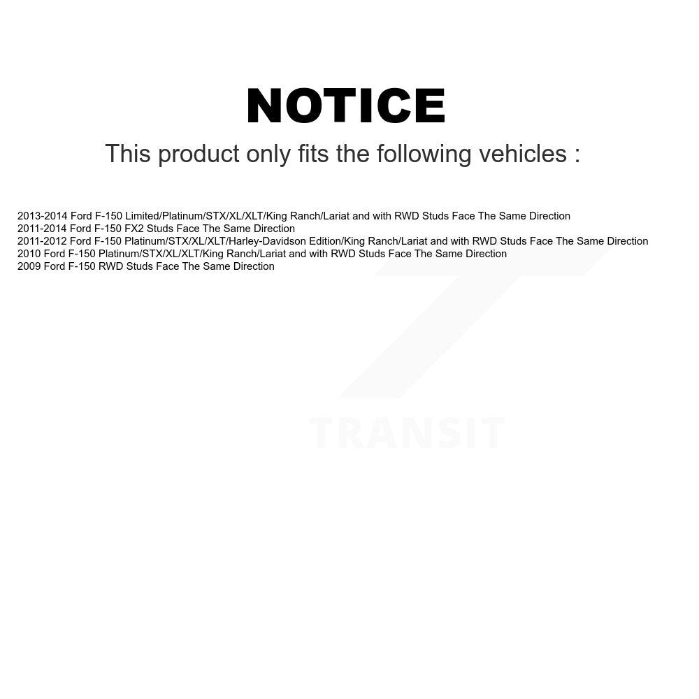 Front Suspension Control Arm And Ball Joint Assembly Steering Tie Rod End Stabilizer Bar Link Kit (8Pc) For Ford F-150 Studs Face The Same Direction KTR-103204
