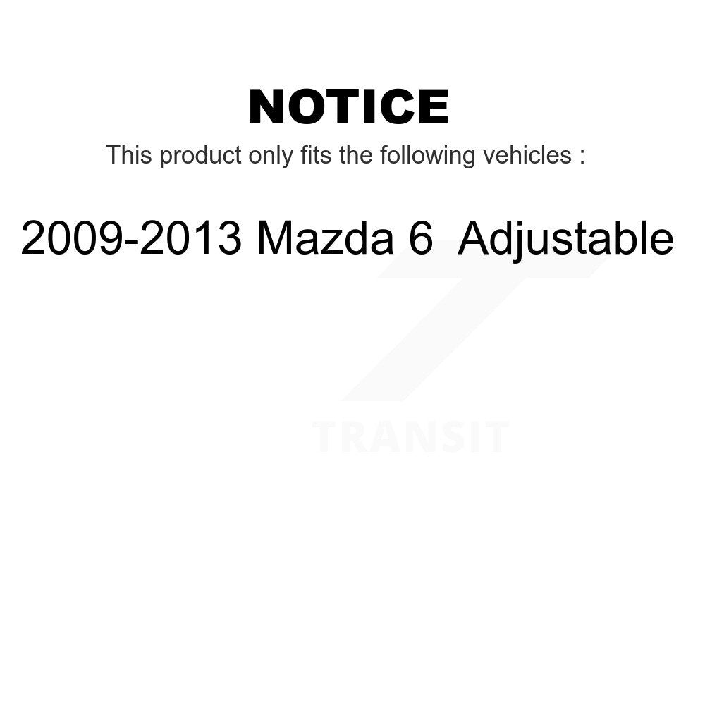 Front Suspension Control Arms And Upper Ball Joints Kit For 2009-2013 Mazda 6 Adjustable KTR-103327