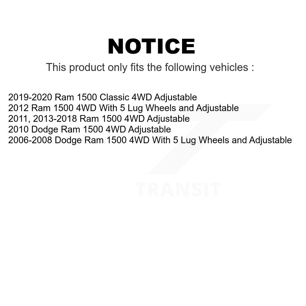 Front Suspension Control Arms And Upper Ball Joints Kit For Ram 1500 Dodge Classic 4WD KTR-103329