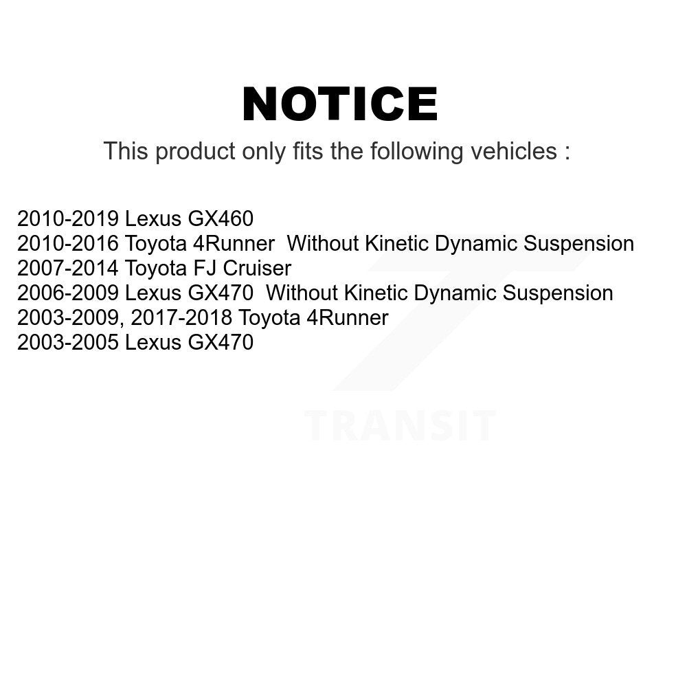 Front Suspension Control Arms And Lower Ball Joints Kit For Toyota 4Runner Lexus GX460 FJ Cruiser GX470 KTR-103354