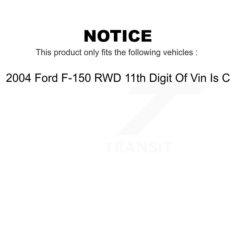 Front Suspension Control Arms And Lower Ball Joints Kit For 2004 Ford F-150 RWD 11th Digit Of Vin Is C KTR-103404