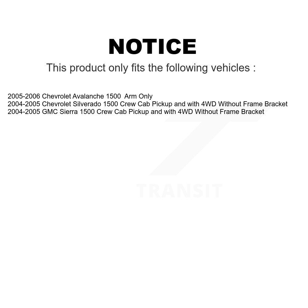 Front Control Arms Assembly And Tie Rods Link Sway Bar Upper Ball Joints Suspension Kit (13Pc) For Chevrolet Silverado 1500 GMC Sierra Avalanche KTR-103475