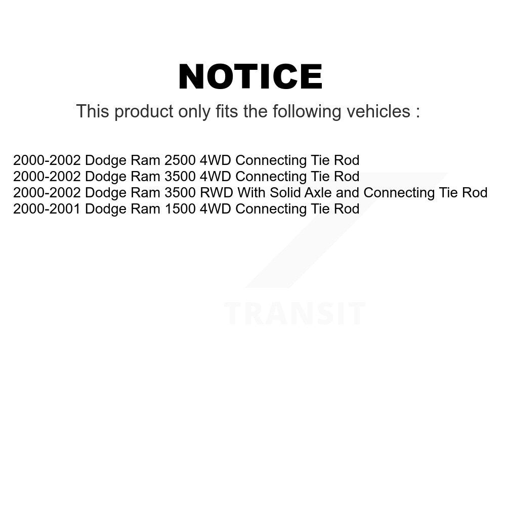 Front Steering Tie Rod End Kit For Dodge Ram 1500 2500 3500 KTR-103747