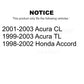 Front Steering Tie Rod End Kit For Honda Accord Acura TL CL KTR-103766