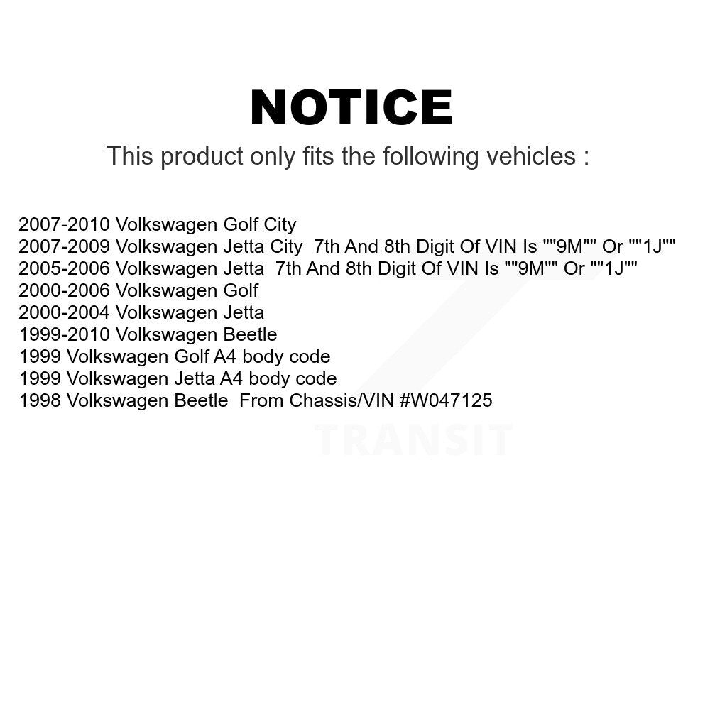 Front Steering Tie Rod End Kit For Volkswagen Jetta Beetle Golf City KTR-103767