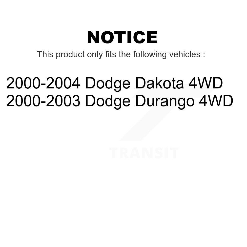 Front Steering Tie Rod End Kit For Dodge Dakota Durango 4WD KTR-103773