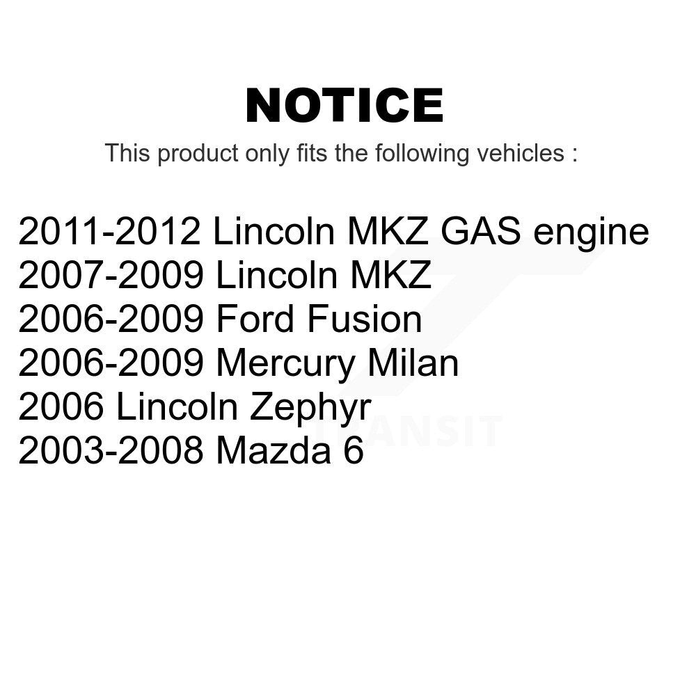 Front Steering Tie Rod End Kit For Ford Fusion Mazda 6 Lincoln MKZ Mercury Milan Zephyr KTR-103797